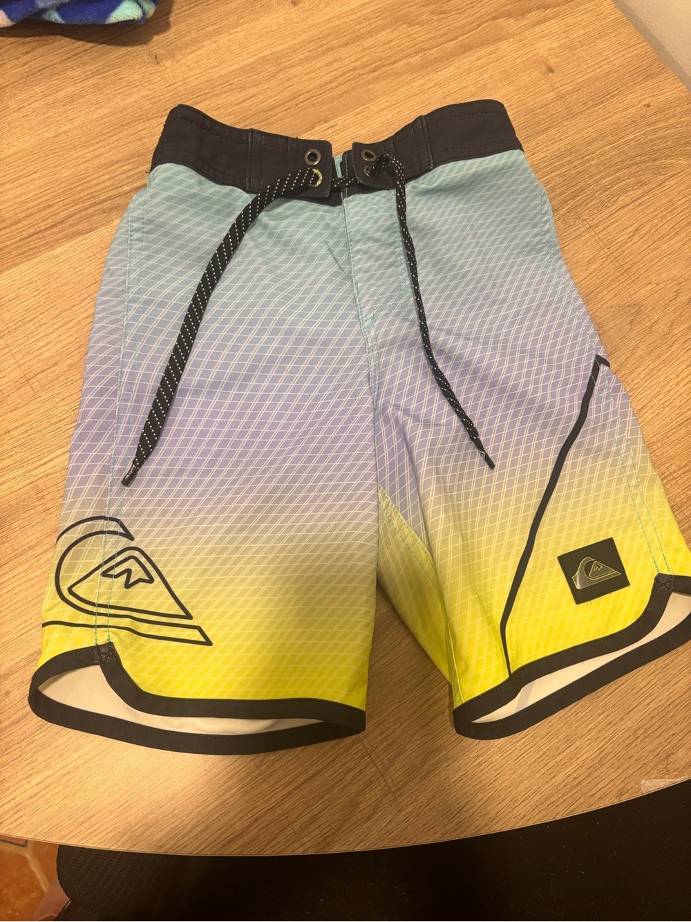 Quiksilver Gradient Board Shorts in Blue, Purple & Yellow